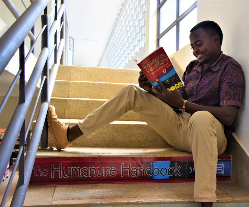 Kenya library Humanure Handbook 3rd edition book step.